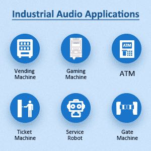 Icons representing industrial audio applications