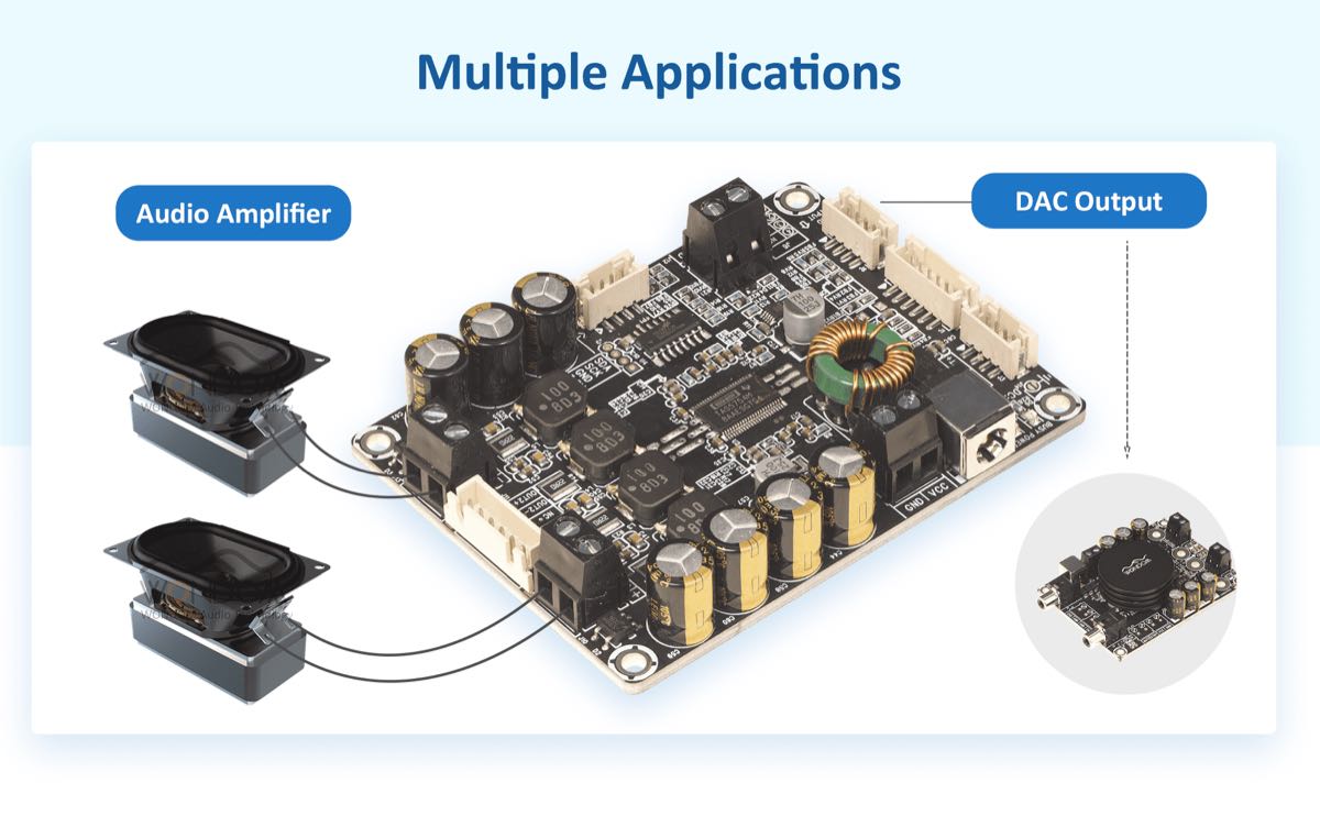 AA-AB32256 2 x 30 Watt Digital Input Class D Audio Amplifier Board 