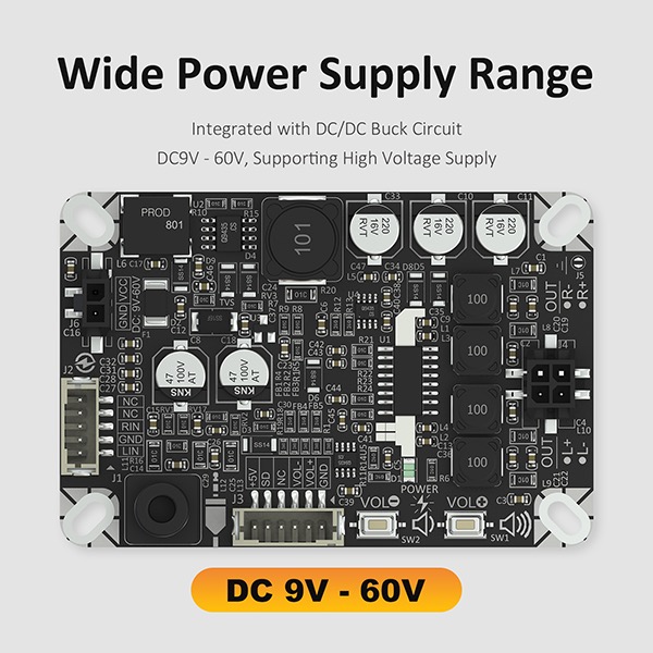 AA-AB32143 AIPO2X3 2 x 3W RMS Class D Audio Amplifier Board with