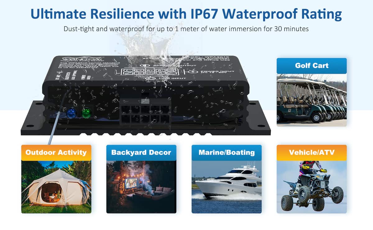 AA-AS32987 WPA2X10 2 x 10W DC12-60V Waterproof Amplifier for