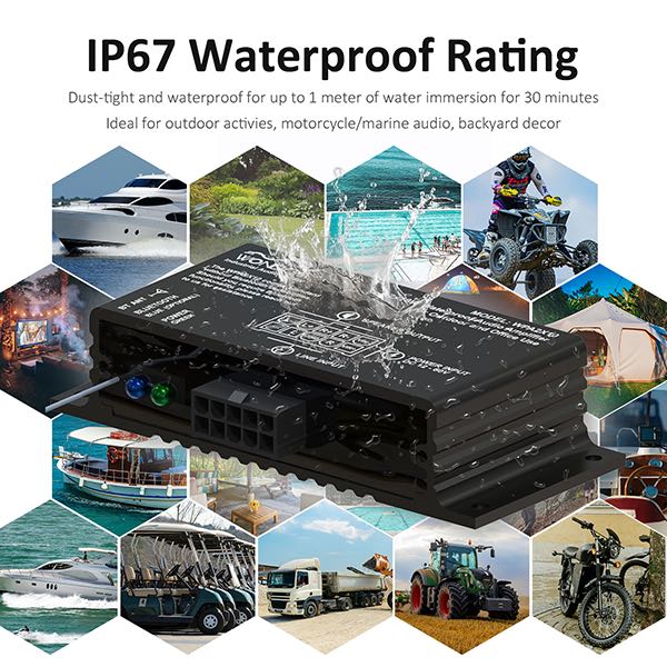 AA-AS32987 WPA2X10 2 x 10W DC12-60V Waterproof Amplifier for