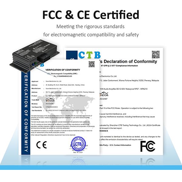 AA-AS32987 WPA2X10 2 x 10W DC12-60V Waterproof Amplifier for