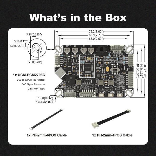 AA-AB41167 UCM-PCM2706C USB to S/PDIF I2S Analog DAC Signal