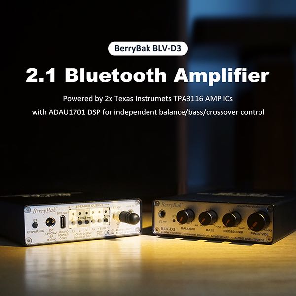 AA-AS32991 BLV-D3 2.1CH 2x50W+1x100W TPA3116 Bluetooth Amplifier