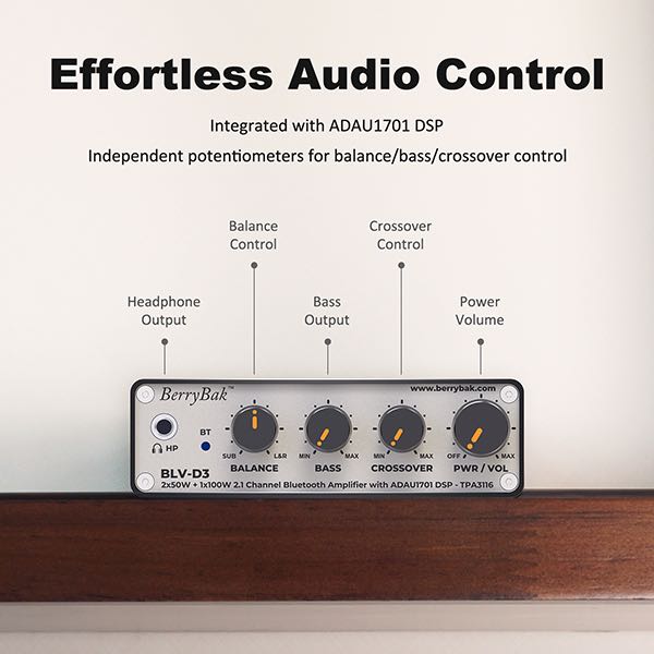 AA-AS32991 BLV-D3 2.1CH 2x50W+1x100W TPA3116 Bluetooth Amplifier
