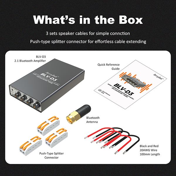 AA-AS32991 BLV-D3 2.1CH 2x50W+1x100W TPA3116 Bluetooth Amplifier
