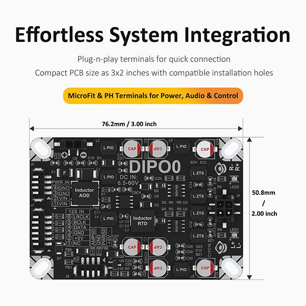 AA-AB32259 2x2W DC 6.5V - 60V I2S Input Pure Digital Audio