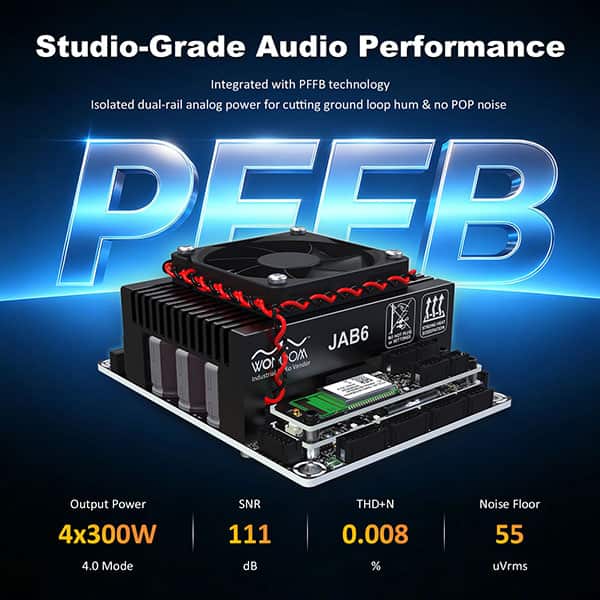 AA-JA33288 Pre-Sale JAB6 Dual TPA3255 4x300W 4.0/2.1/2.0 Class D
