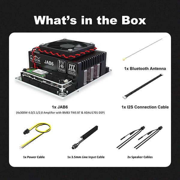 AA-JA33288 Pre-Sale JAB6 Dual TPA3255 4x300W 4.0/2.1/2.0 Class D